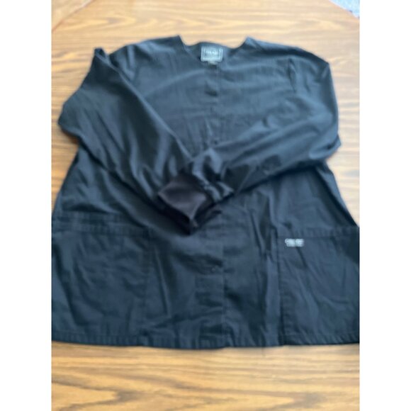 Cherokee workwear black scrub set top size Large, pants size Medium - Picture 2 of 10